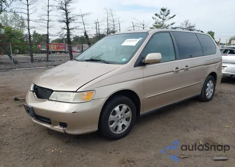 2002 Honda Odyssey Ex from USA, damaged, VIN 2HKRL18622H556717